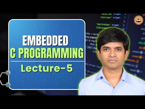 L5: Basics of embedded C | core c concepts & optimization for embedded systems thumbnail
