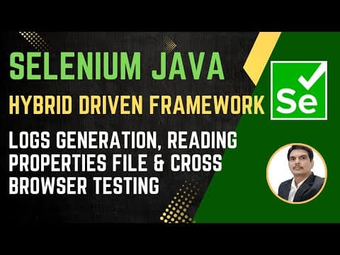 Session 50: Selenium with Java | Hybrid Framework | Logs, Properties, Cross Browser thumbnail