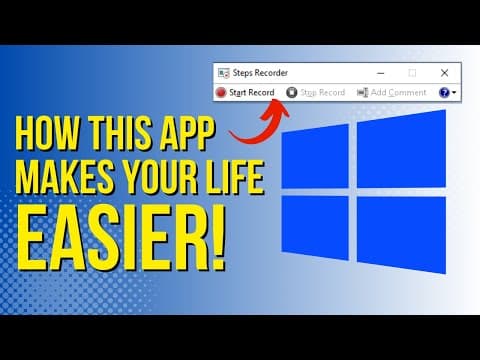 How to Use Steps Recorder to Create Visual Tutorials thumbnail