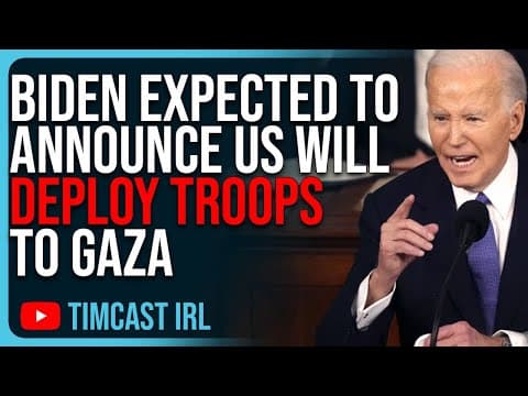 Biden Expected To Announce US Will DEPLOY TROOPS To Gaza, Democrats Want To Colonize Gaza thumbnail