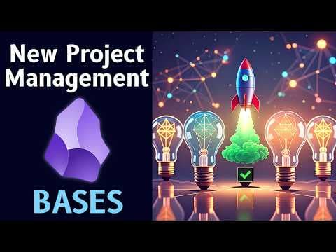 How To Easily Organize Projects & Tasks With Obsidian Bases 🚀 📝 thumbnail