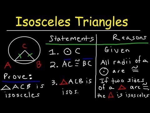 Geometry Proofs - Isosceles Triangles - SAS & AAS thumbnail