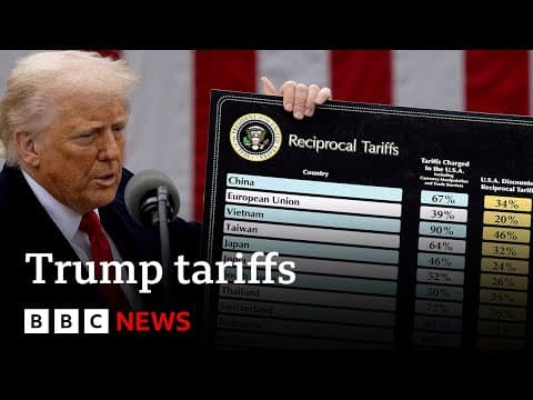 Donald Trump’s global tariffs take effect | BBC News thumbnail
