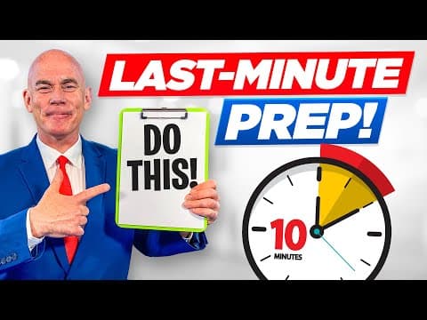 LAST-MINUTE INTERVIEW PREP! (How To Prepare For An Interview In Under 10 Minutes!) thumbnail