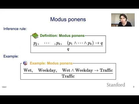 Logic 5 - Propositional Modus Ponens | Stanford CS221: AI (Autumn 2021) thumbnail