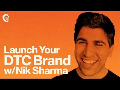 Master DTC Marketing | Learn Organic vs. Paid Acquisition | with Nik Sharma, CEO Sharma Brands thumbnail
