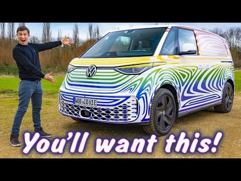 VW ID. Buzz review: 0-60mph, range & CRASH-tested 😱 thumbnail