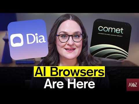Live Demo & Review of the Newest AI Browsers: Dia vs Comet thumbnail
