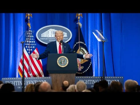 President Trump Delivers Remarks at the Department of Justice thumbnail