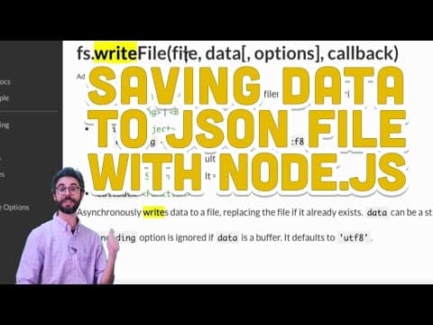 8.5: Saving Data to JSON File with Node.js - Programming with Text thumbnail