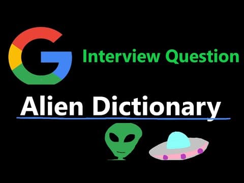Alien Dictionary - Topological Sort - Leetcode 269 - Python thumbnail