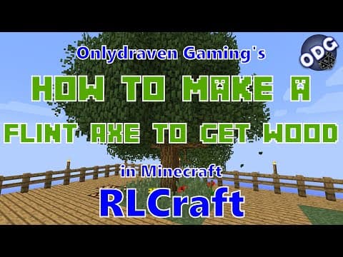 How to Craft a Flint Axe in Minecraft RL Craft thumbnail