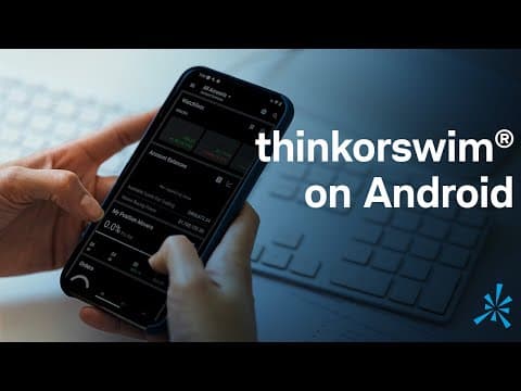 How to Use thinkorswim Mobile App for Android thumbnail