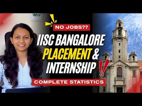 Truth of MTech Placements & Internships at IISc Bengaluru | Companies, Packages & Stats thumbnail