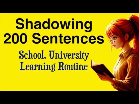 200 English Sentences for School & University Life | Beginner to Advanced | Shadowing Practice | A1 thumbnail