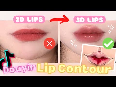2D Lips to 3D Lips?! How to Make Lips Look POUTIER? Easy Step by Step Douyin Lip Contouring Tutorial thumbnail