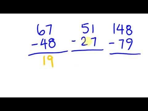 Fast Math Trick to subtacting numbers mentally - two digit numbers thumbnail