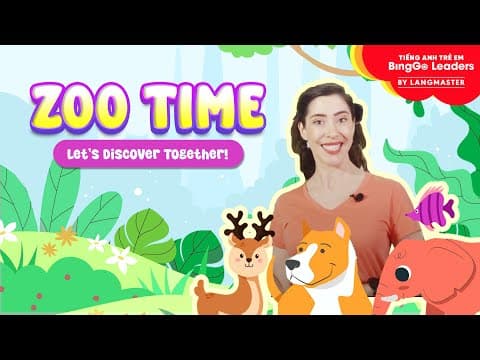 Bé học từ vựng chủ đề động vật | Zoo Time: Vocabulary with Amazing Animals thumbnail