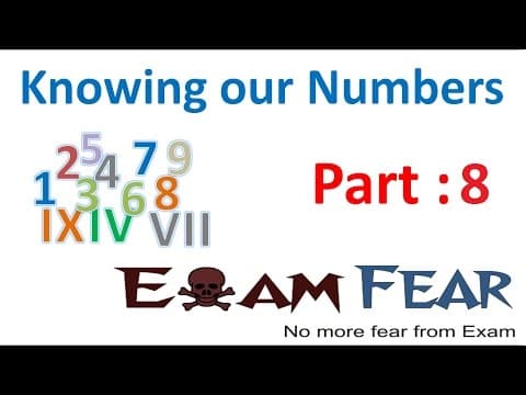Maths Knowing Our Numbers part 8 (Questions) CBSE Class 6 Mathematics VI thumbnail