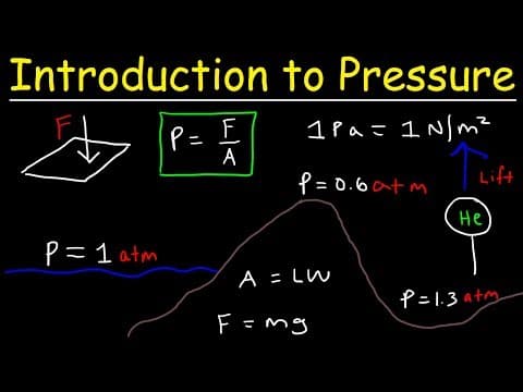 Introduction to Pressure - Force & Area, Units, Atmospheric Gases, Elevation & Boiling Point thumbnail