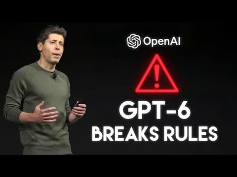GPT-6 Sparks Outrage: OpenAI’s Boldest and Most Controversial Move Yet thumbnail