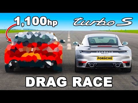 Porsche 911 Turbo S v 1,100hp Supercar Killer: DRAG RACE thumbnail