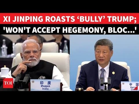 FULL EVENT: Xi Jinping BLASTS 'Hegemon' U.S.; Slams Trump Trade Tariffs, Floats SCO Financial Plan thumbnail