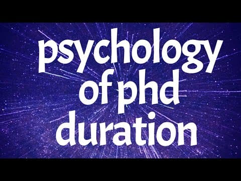 Psychology of PhD time and duration thumbnail