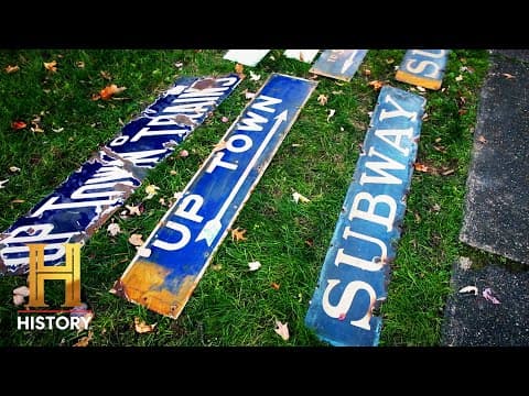 American Pickers: $9,000 Worth of Old Subway Signs?! (Season 24) | History thumbnail
