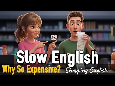 Buying Groceries in English | Why So Expensive? | Daily English For Beginners | English Conversation thumbnail