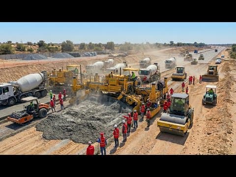 You Won’t Believe How U.S. Genius Engineers Build Massive Concrete Roads With Cutting Edge Machines thumbnail