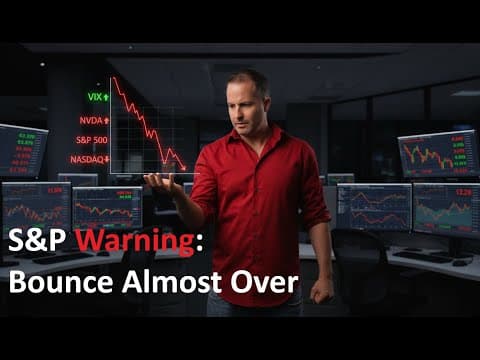 Stock Market Warning: The Bounce Is Coming To An End Based On Technical Analysis, Here Is The Trade thumbnail