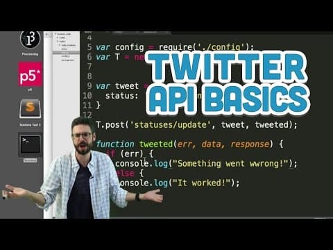 15.4: Twitter API Basics - Twitter Bot Tutorial thumbnail