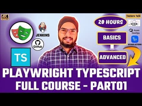#1 Playwright Automation Using TypeScript Full Course 2026 | Playwright TypeScript Beginner Tutorial thumbnail