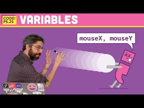 2.1: Variables in p5.js (mouseX, mouseY) - p5.js Tutorial thumbnail