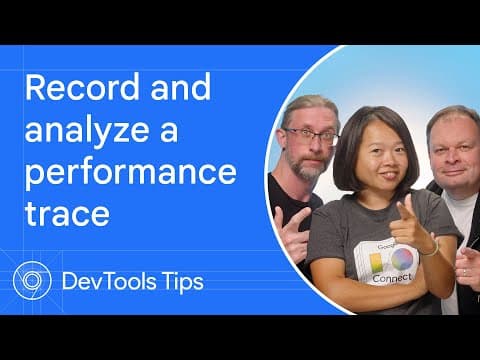 Record and analyze a performance trace #DevToolsTips thumbnail