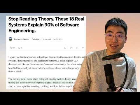 Stop Reading Theory. These 18 Real Systems Explain 90% of Software Engineering. thumbnail