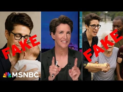MADDOW DEBUNKS: Weird fake news, A.I. slop stories about her and MSNBC infect social media thumbnail