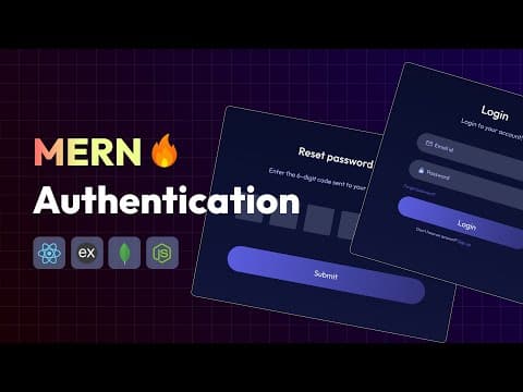 Complete MERN Authentication System With Password Reset, Email Verification, JWT auth thumbnail