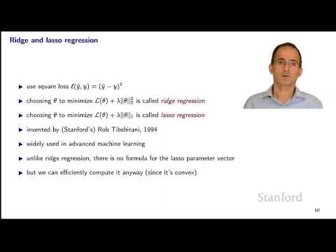 Stanford EE104: Introduction to Machine Learning | 2020 | Lecture 10 - non quadratic regularizers thumbnail