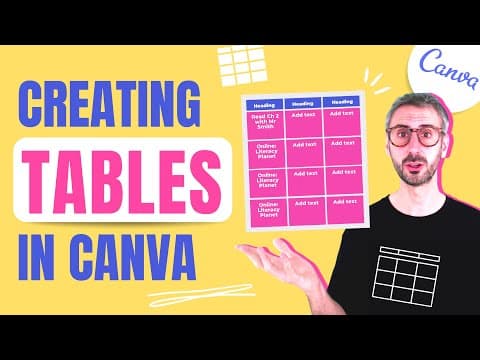 Canva: How to Create a Table thumbnail