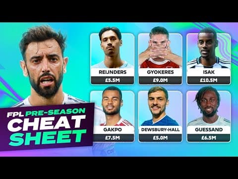 ULTIMATE FPL PRE-SEASON CHEAT SHEET ✍️ | Fantasy Premier League Tips 2025/26 thumbnail
