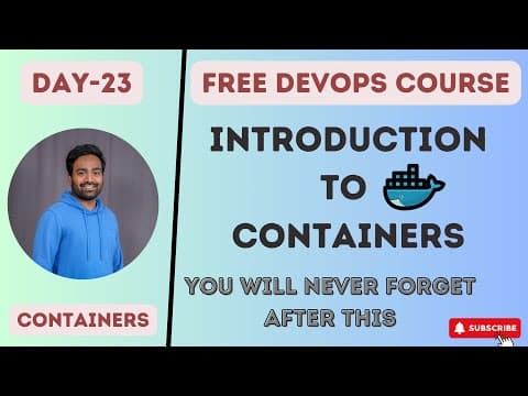 Day-23 | Introduction to Containers | Learn about containers in easy way #docker #kubernetes #devops thumbnail
