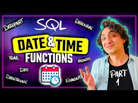 SQL Date & Time Functions | DATEPART, DATENAME, DATETRUNC, EOMONTH | #SQL Course 15 thumbnail