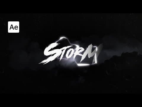 Storm - Cinematic logo animation in After Effects | After Effects Tutorial thumbnail