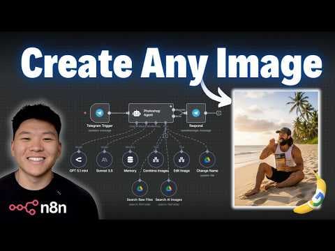 I Built a Photoshop AI Agent in n8n with no code (NanoBanana) thumbnail