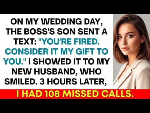 My Boss's Son Fired Me On My Wedding Day: "Consider It My Gift To You" Then His Father Called Me thumbnail