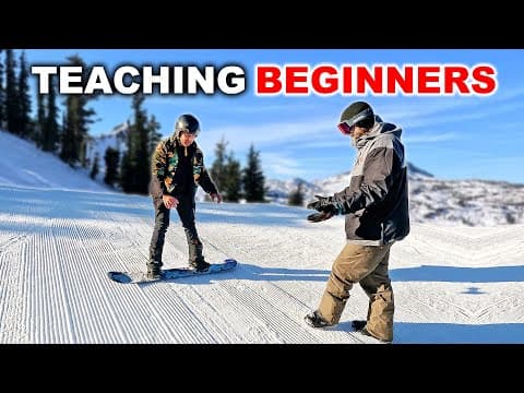 Teaching Complete Beginners How To Snowboard thumbnail