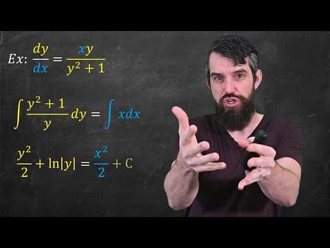 Separation of Variables //  Differential Equations thumbnail