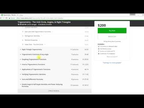 Trigonometry Course, Basic Introduction, Unit Circle, Sin Cos Tan, Right Triangles thumbnail